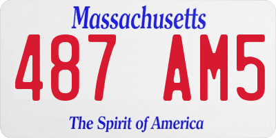 MA license plate 487AM5