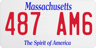 MA license plate 487AM6