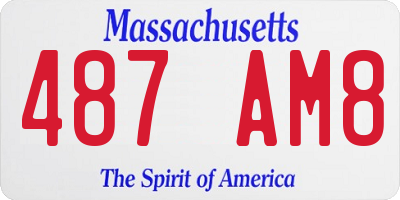 MA license plate 487AM8