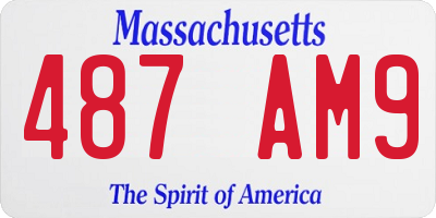 MA license plate 487AM9