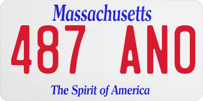 MA license plate 487AN0
