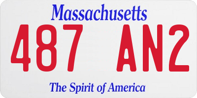 MA license plate 487AN2