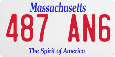 MA license plate 487AN6