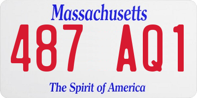 MA license plate 487AQ1