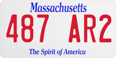 MA license plate 487AR2