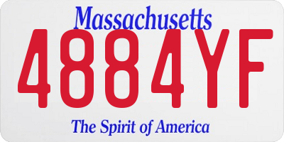 MA license plate 4884YF