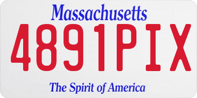 MA license plate 4891PIX