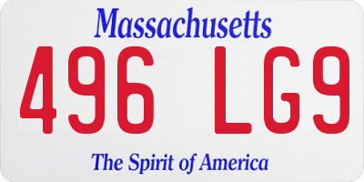 MA license plate 496LG9