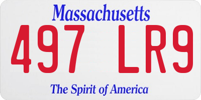 MA license plate 497LR9