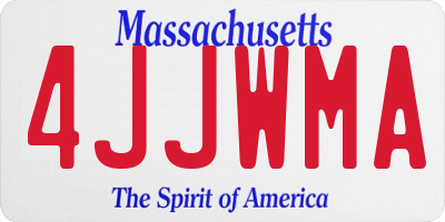 MA license plate 4JJWMA