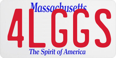 MA license plate 4LGGS