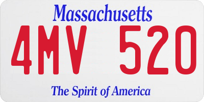 MA license plate 4MV520