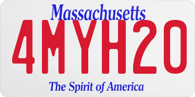 MA license plate 4MYH20