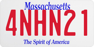 MA license plate 4NHN21