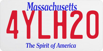 MA license plate 4YLH20