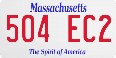 MA license plate 504EC2