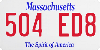 MA license plate 504ED8