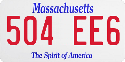 MA license plate 504EE6