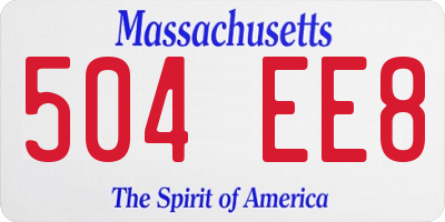 MA license plate 504EE8