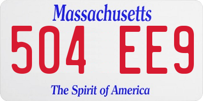 MA license plate 504EE9