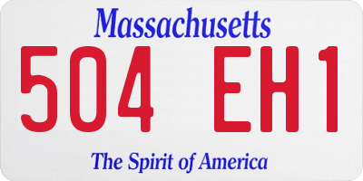 MA license plate 504EH1
