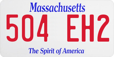 MA license plate 504EH2