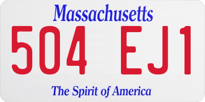 MA license plate 504EJ1