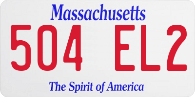 MA license plate 504EL2