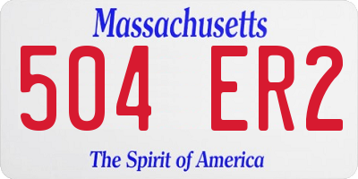 MA license plate 504ER2