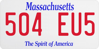 MA license plate 504EU5