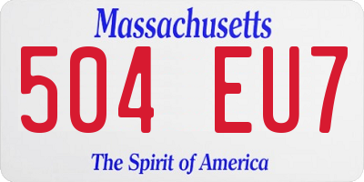 MA license plate 504EU7