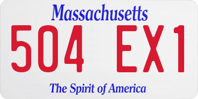 MA license plate 504EX1