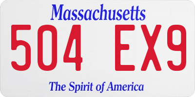 MA license plate 504EX9