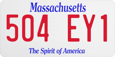 MA license plate 504EY1