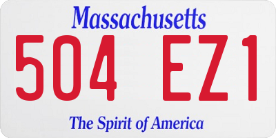 MA license plate 504EZ1