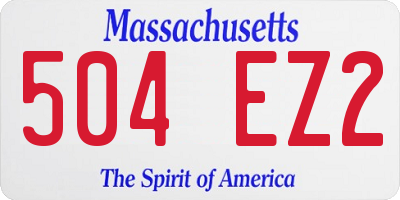 MA license plate 504EZ2