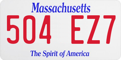 MA license plate 504EZ7