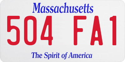 MA license plate 504FA1