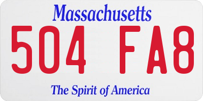 MA license plate 504FA8