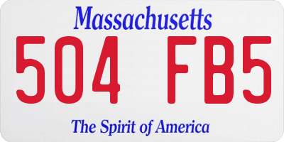MA license plate 504FB5