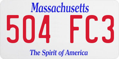 MA license plate 504FC3