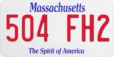 MA license plate 504FH2