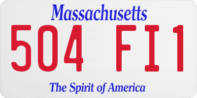 MA license plate 504FI1