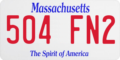 MA license plate 504FN2