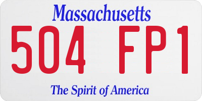 MA license plate 504FP1