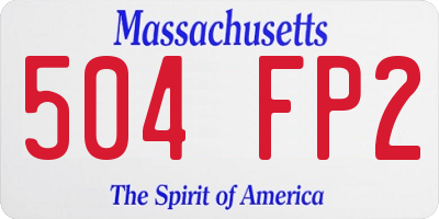 MA license plate 504FP2