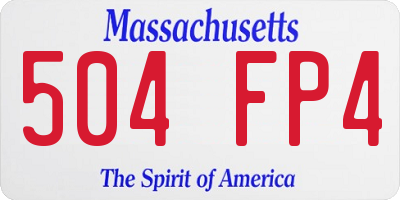 MA license plate 504FP4