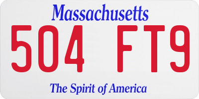 MA license plate 504FT9