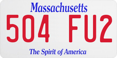 MA license plate 504FU2