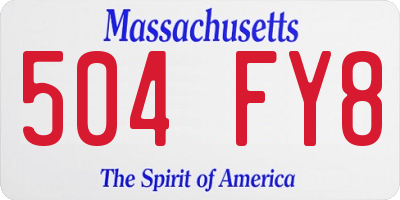 MA license plate 504FY8